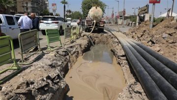 الانتهاء من أعمال الحفر النفقي لكابلات تغذية محطات مياه جزيرة الذهب