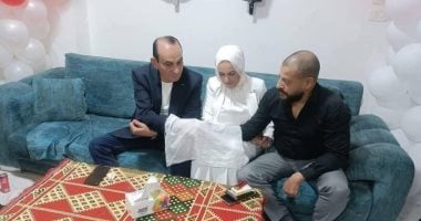 حمادة عبد اللطيف.. البساطة تسيطر على عقد قران نجم الزمالك السابق (صور)