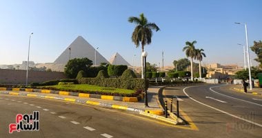 مساحات خضراء وإنارات.. محيط المتحف المصرى الكبير يتزين قبل الافتتاح “صور”