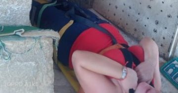 إنقاذ سائحة إسبانية علقت داخل ممر ضيق فى هرم سنفرو المنحني بدهشور
