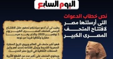 نص خطاب الدعوات التي أرسلتها مصر لافتتاح المتحف المصري الكبير